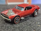 hot wheels redline heavy chevy red, perfect roller, nice monochromatic paint
