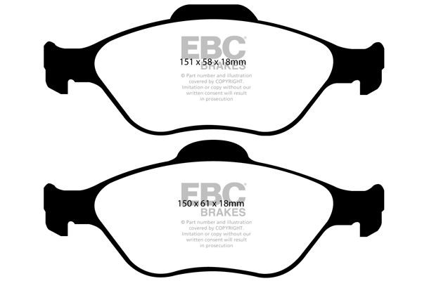 EBC DP21972 BRAKE PAD SET DISC BRAKE Front