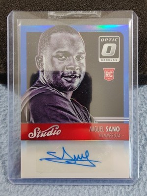 2016 DONRUSS OPTIC STUDIO SIGNATURES BLUE MIGUEL SANO AUTO 01/50 MINNESOTA TWINS