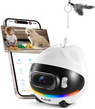 Robot Camera on Wheels 1080P Dual Lens,Indoor Movable Security Camera with 2-Way