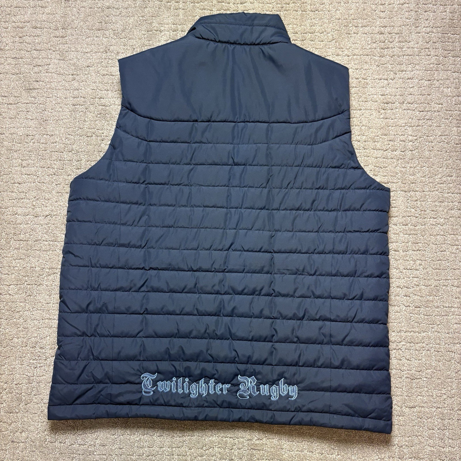 Stormtech Performance Puffer Vest Mens 2XL Blue Thermal Full Zip Twilight Rugby