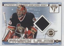 2001-02 Pacific Private Stock Titanium Patrick Lalime Simon Gagne #64 9lc