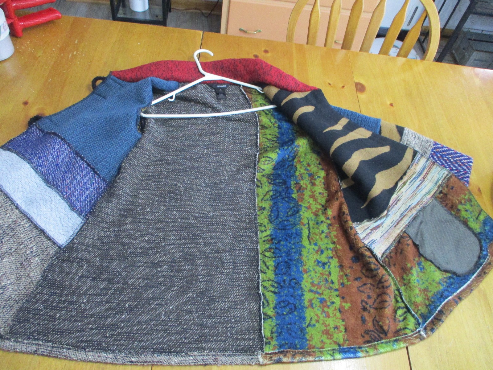 Ali Miles Oversized Artsy Patchwork Design Sweate… - image 17