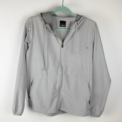 Vuori Outdoor Trainer Shell Jacket Women's S Gray Zip Hooded Lightweight Stretch