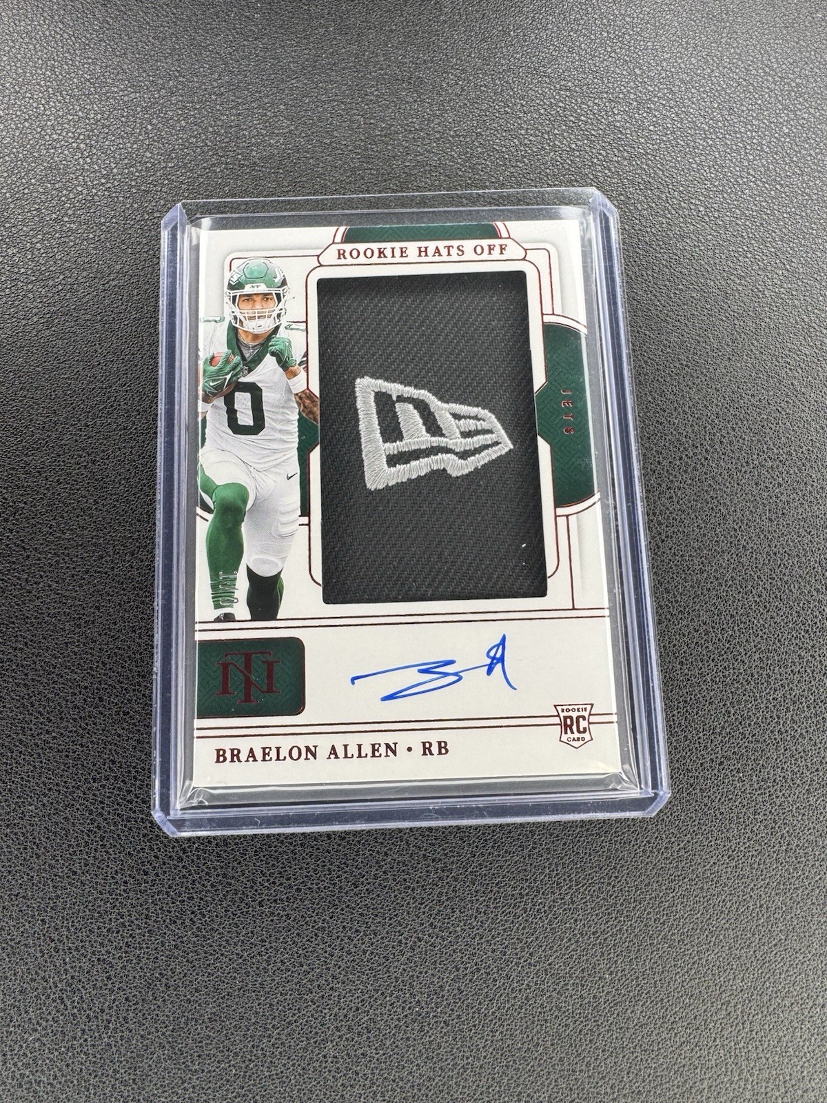 Braelon Allen Panini National Treasures Rookie Hats Off Signatures #BLN New Era