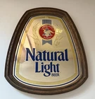 Vintage Anheuser Busch Natural Light Beer Bar Tavern Mirror Advertising Sign