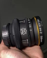 Canon EF REHOUSE Mini HELIOS 44-2 58mm F2 Cine Lens Standard Swirly Bokeh EF