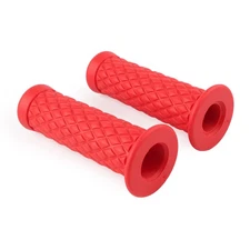 7/8" 22.2mm Left & Right Handlebar Hand Grips For Suzuki For Yamaha Red