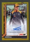 2025 Topps Chrome F1 Lando Norris Auto Gold Refractor #/50