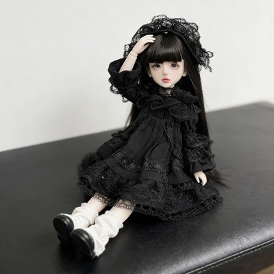 12 inch Height Doll Black Full Set 1/6 BJD Doll Lifelike Girls Xmas Birthday Toy