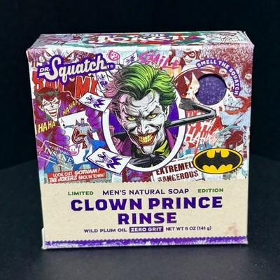 Dr. Squatch Clown Prince Rinse Men's Natural Soap Wild Plum Oil Grape 5 oz