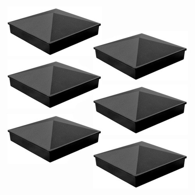 #ad 3quot; x 3quot; Aluminium Alloy Fence Post Caps Pressure Fit 6Pcs Pyramid Post Caps C... $42.19