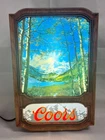 Vtg 1980s Adolph Coors Beer Co. Light Up Mountain Scene Advertising Sign WORKS