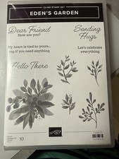 Stampin' Up!  *RETIRED* EDEN'S GARDEN CLING Stamp Set & EDEN Dies