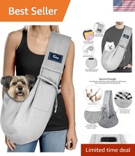Reversible Pet Sling Carrier for Small Dogs and Cats - Ultimate Comfort in Grey