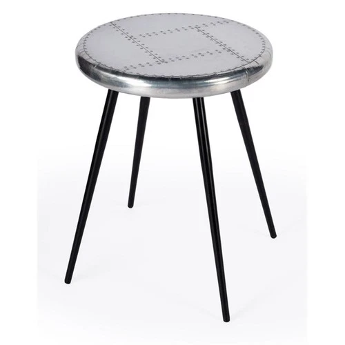 Butler Specialty Yeager Silver Metal Aviator Accent Table - Picture 6 of 6