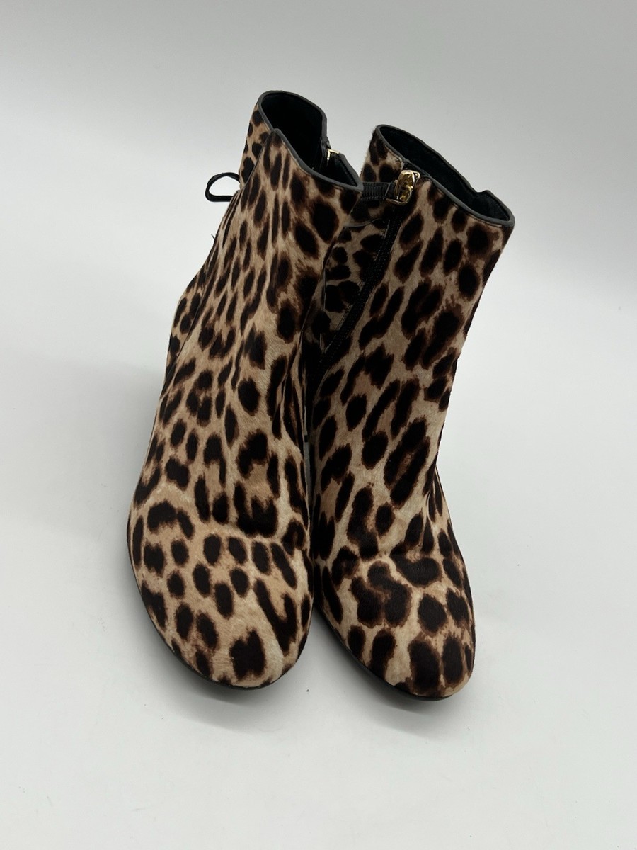 Tory Burch Laila Women New Tory Burch Laila Leopard Print Calf Hair Boots main image 0