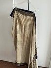New 100% Silk Heavy Crepe Saree RITU KUMAR Style Ivory & Navy Blu Floral Paisley — photo 5