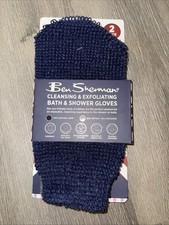 BEN SHERMAN NEW Cleansing Bath Shower Exfoliating Gloves 2pcs Hemp Cotton/Poly