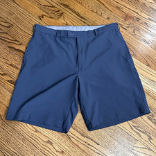 Men s Peter Millar Navy Wicking Performance Shorts 9" Inseam size 36