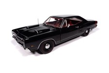 1969 Dodge Coronet Super Bee Black 118 Diecast Car Auto World Amm1347