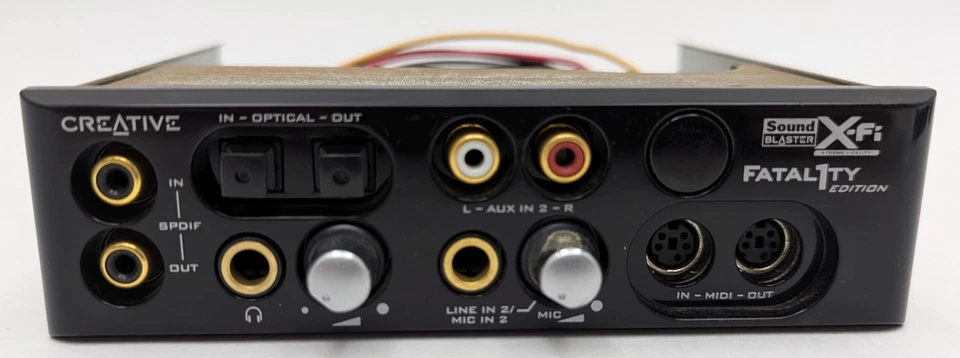 Creative X-Fi Fatal1ty Edition Sound Card SB0460 w/ SB0250 5.25" Front I/O Panel - Image 2 of 4