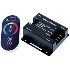 12V/24V Rainbow Touch 18A 3 Channel RGB LED Controller with RF Remote Control 