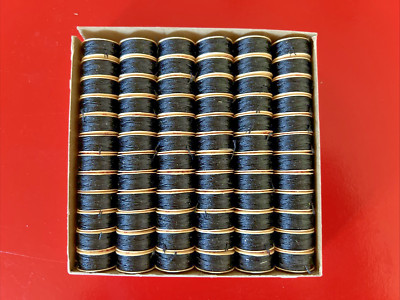 American Thread 1/2 Gross  Pre-Wound Bobbins G12 Black  /  Polyester Fiber