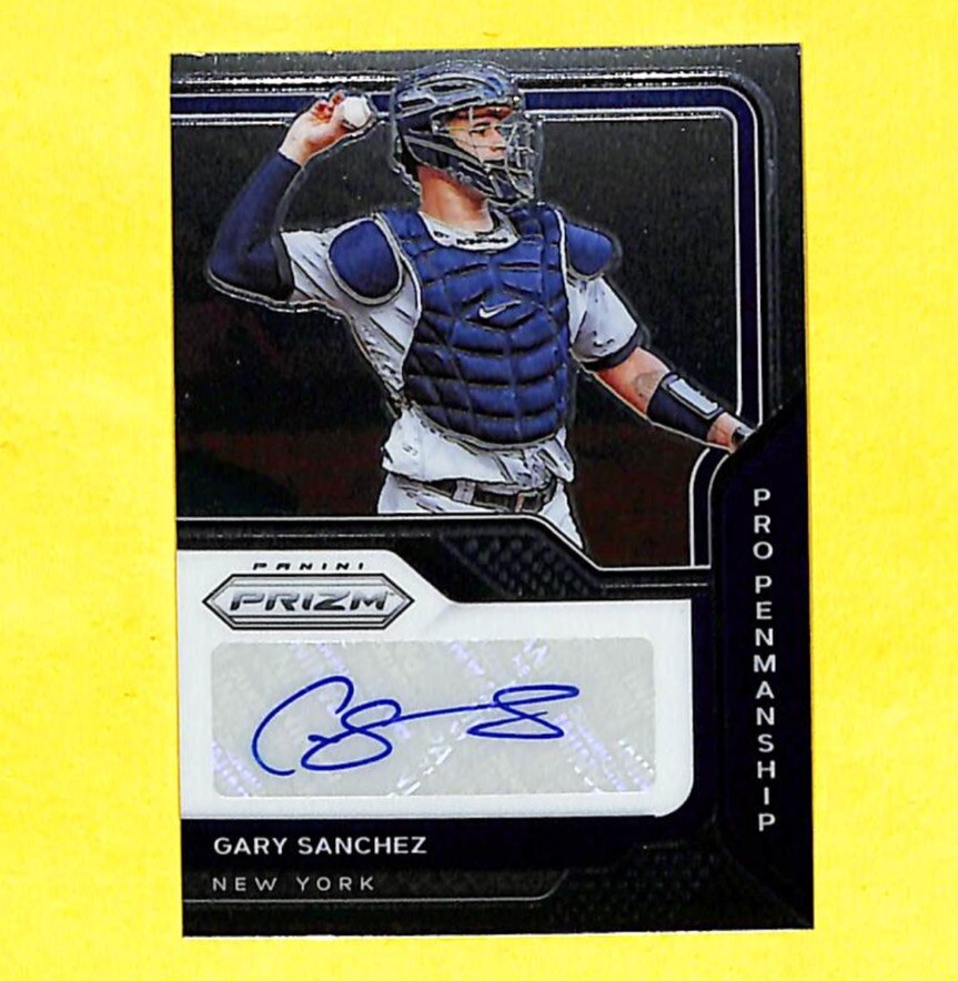 2021 Panini Prizm Gary Sanchez Pro Penmanship Auto Autograph Card Yankees