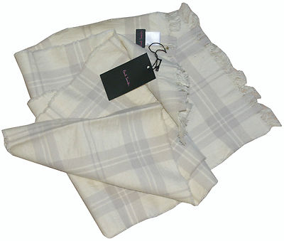 Paul Smith Schal Wolle/Baumwollmischung leicht neu mit Etikett Made in Scotland selten