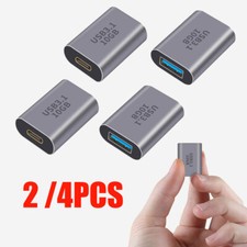 2/4Pcs USB 3.1 A Female to Type C Female Converter OTG Adapter Fast Charging USA
