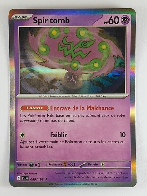 Carta Pokémon Spiritomb 089/193 Paldea Evolved - Holo Rara, Coleccionable Oficial