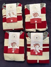 Burt's Bees Baby Pajamas / Rugby / Organic Cotton "Christmas Type" - Red/White