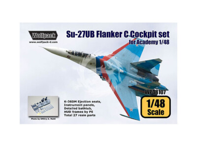 Su-27UB Flanker C Cockpit Set for Academy,Wolfpack WP48107 1/48 Scale