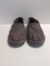 Toms Classics Ash Purple Youth Slip On Casual Canvas Flat Shoes 2.5
