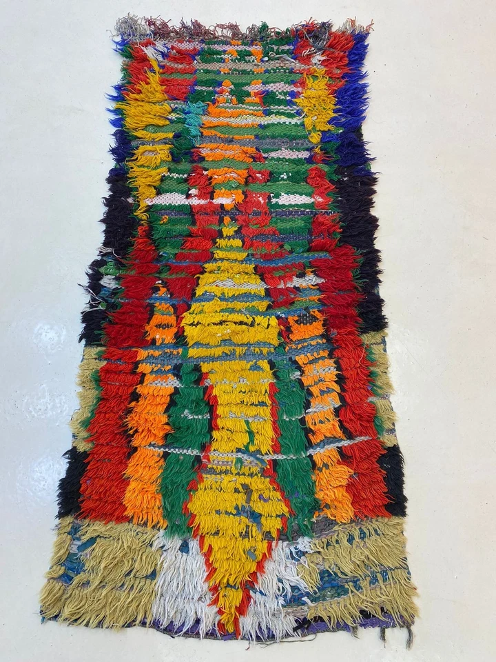 Colorful FarmHouse Rug Indoor Outdoor Rug Shaggy Vintage Area Runner 2x8 ft - Image 2 of 4