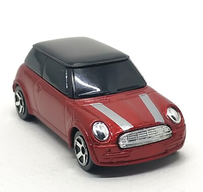 Majorette Mini Cooper Dark Red / Stripes Hood 1:63 (3