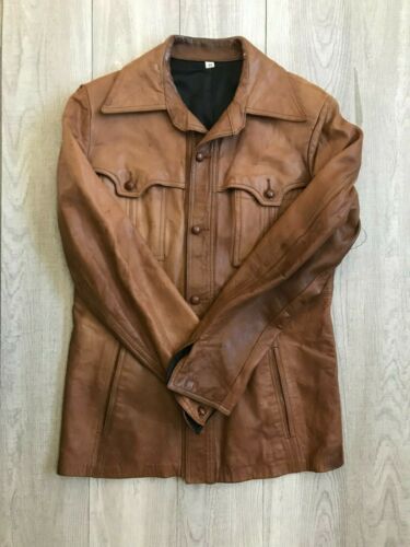 Vintage Scully Mens 38 Button Up Jacket Leather