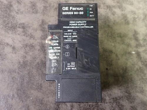 GE Fanuc Series 90-30 IC693PWR330H 120/240VAC Hi-Cap 30W Power Supply (BN8)