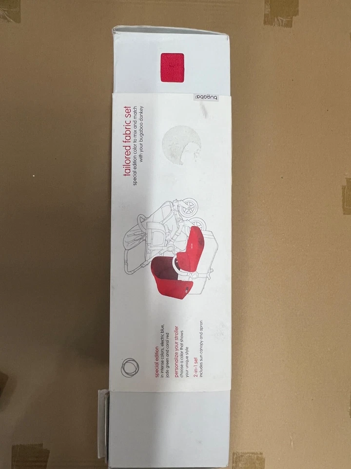 Bugaboo Donkey Tailored Fabric Set - Coral Red - Brand New - Image 3 of 3