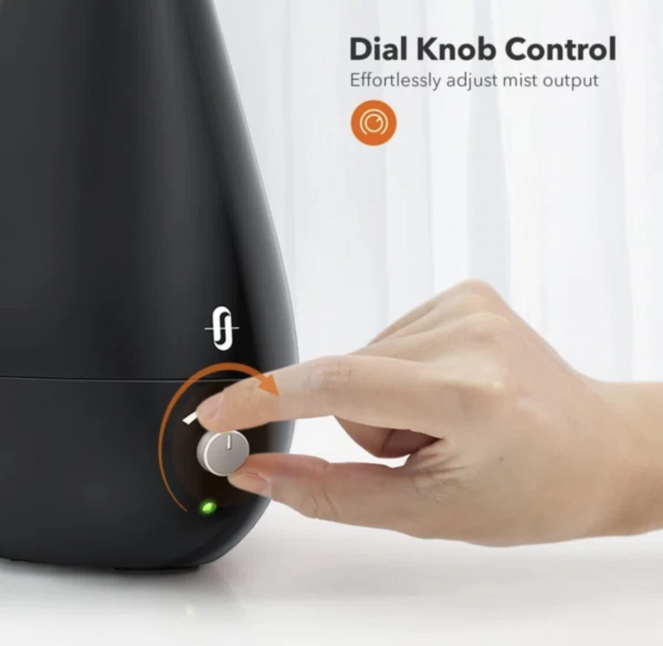 TaoTronics TT-AH026 Small Cool Mist BPA-free Humidifier - Black - Image 3 of 4