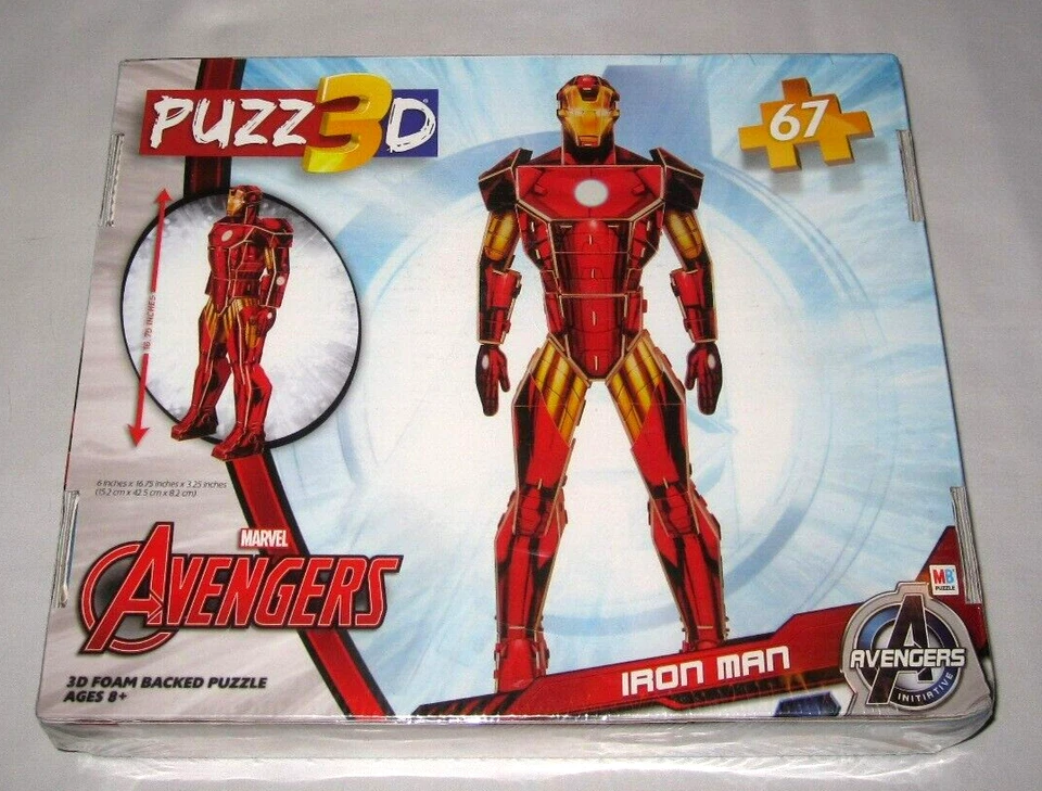 Puzzle PUZZ3D Iron Man Marvel Avengers Milton Bradley 67 Piezas TOTALMENTE NUEVO/SELLADO Foto 2 de 4