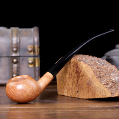 Long Stem Churchwarden pipe Handmade Tobacco Pipe Briar Wooden Reading Pipe 