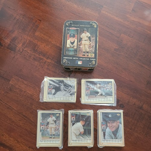 1995 UPPER DECK UD Metallic Impressions MICKEY MANTLE Set of 5 Metal