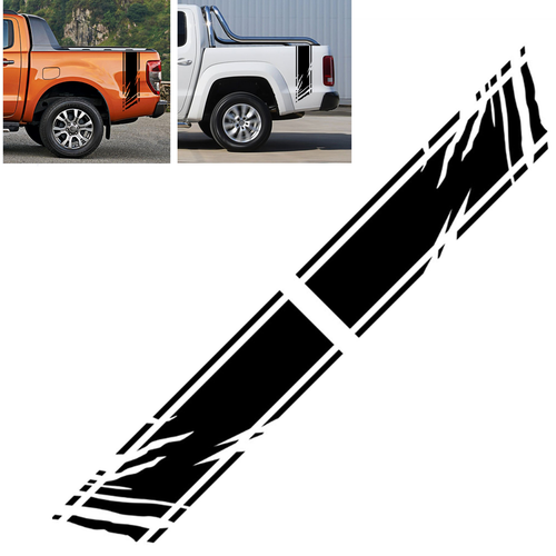 2pcs Accessory Car Truck Side Door Racing Stripes Graphic Vinyl Sticker ...