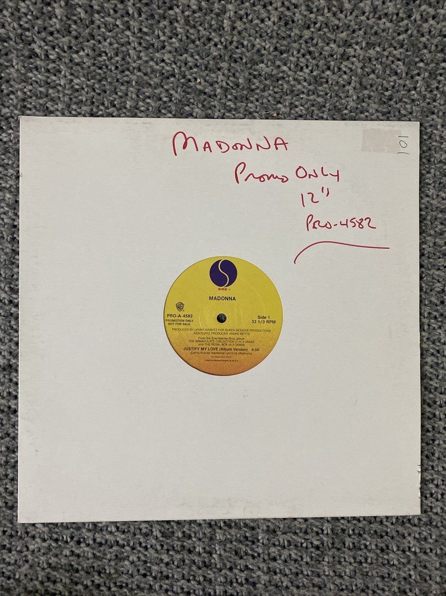 Madonna Lp 12” Justify My Love 1990 Vinyl N. M Pro-A-4582 Rare | eBay