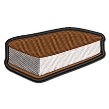 Aplique parche para planchar bordado chocolate y vainilla sándwich helado