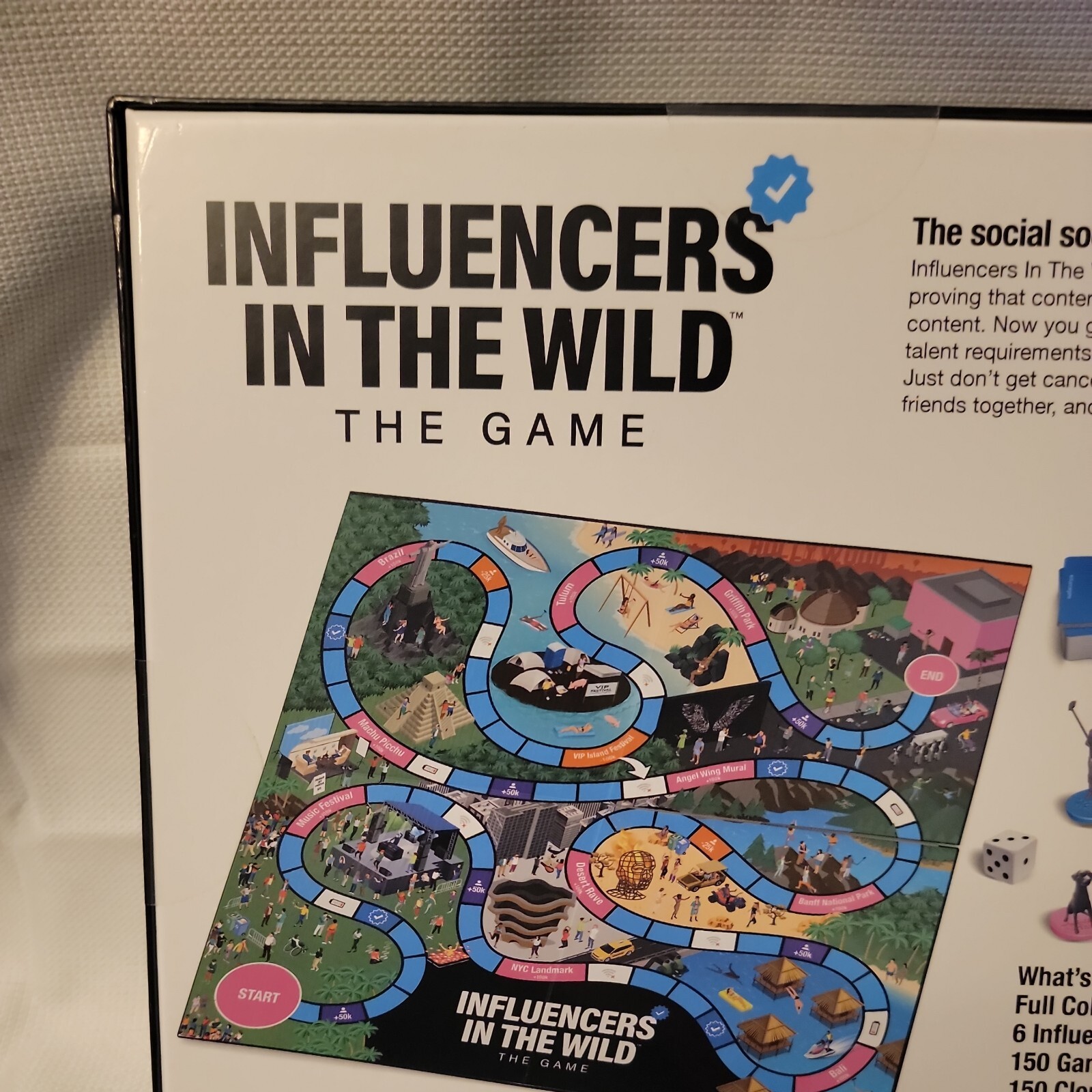 Influencers In The Wild Social Media Board Game Get famous! Ages 17