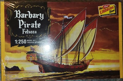 BARBARY PIRATE FELUCCA Ship Plastic Model Kit New Lindberg Line NEW HL614 (B1)