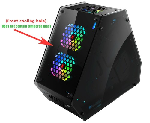 Micro ATX Computer Gaming Case Tempered Glass Gaming Computer Special-Shaped - Picture 7 of 11
